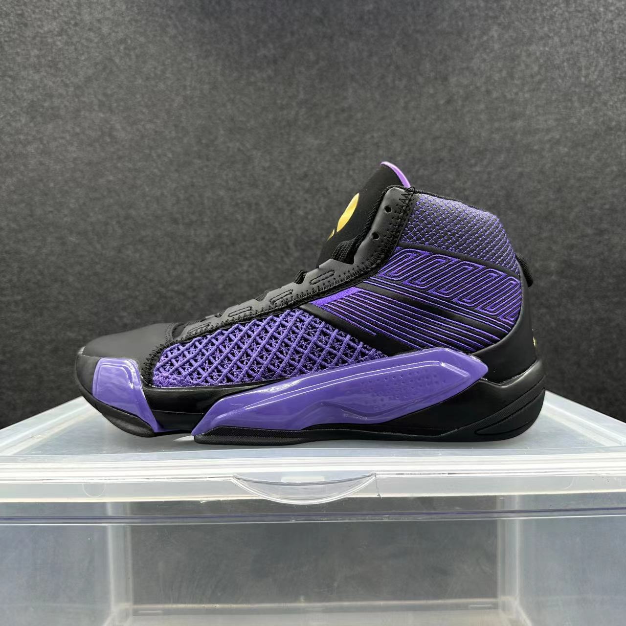 Men's Running Weapon Air Jordan 38 Black/Purple Shoes 006